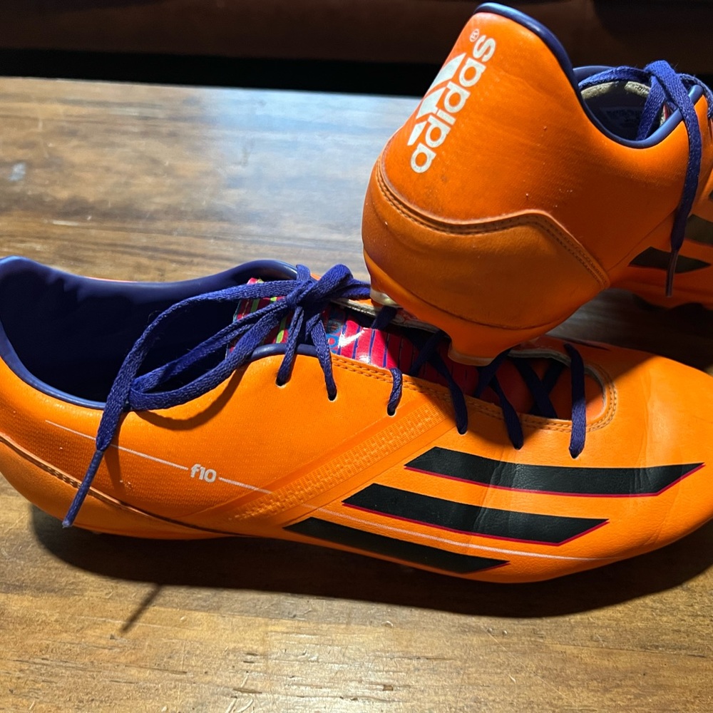 Adidas F10 FG Soccer Football Cleats 32693 Men's Size 13 Orange/Black
